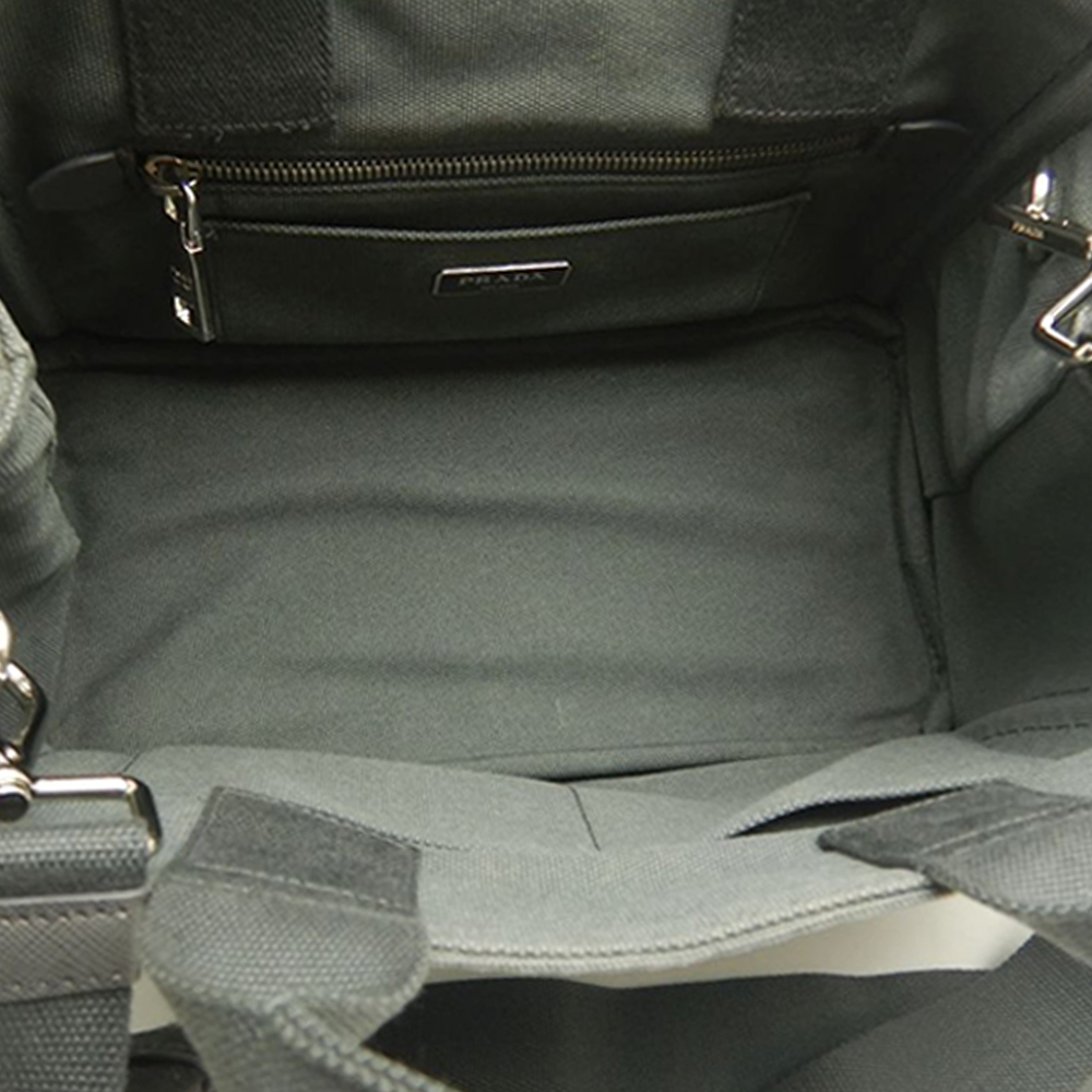 Pre-Loved Prada Small Canvas Canapa Logo Satchel - Picture 7 of 12